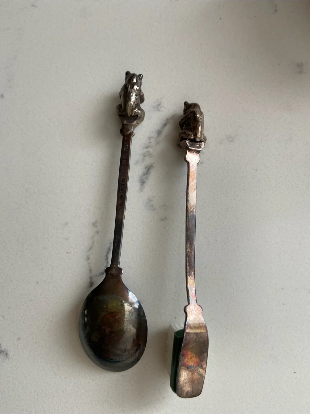 Vintage Nieuwpoort 90 Bear Spoon Brush Vanity Set Holland